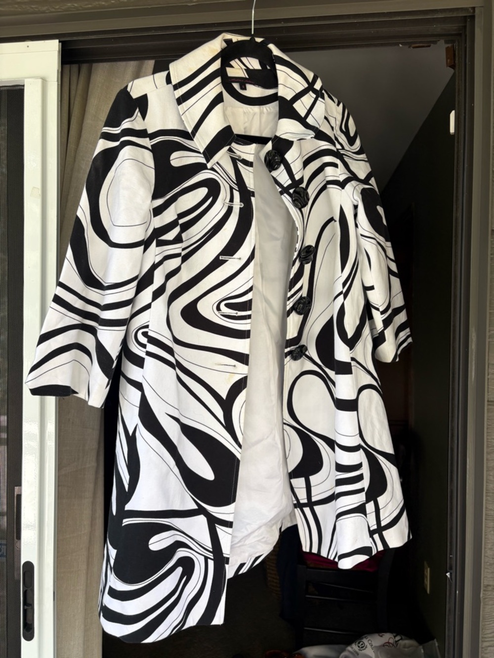 Stylish Black and White Women's Coat